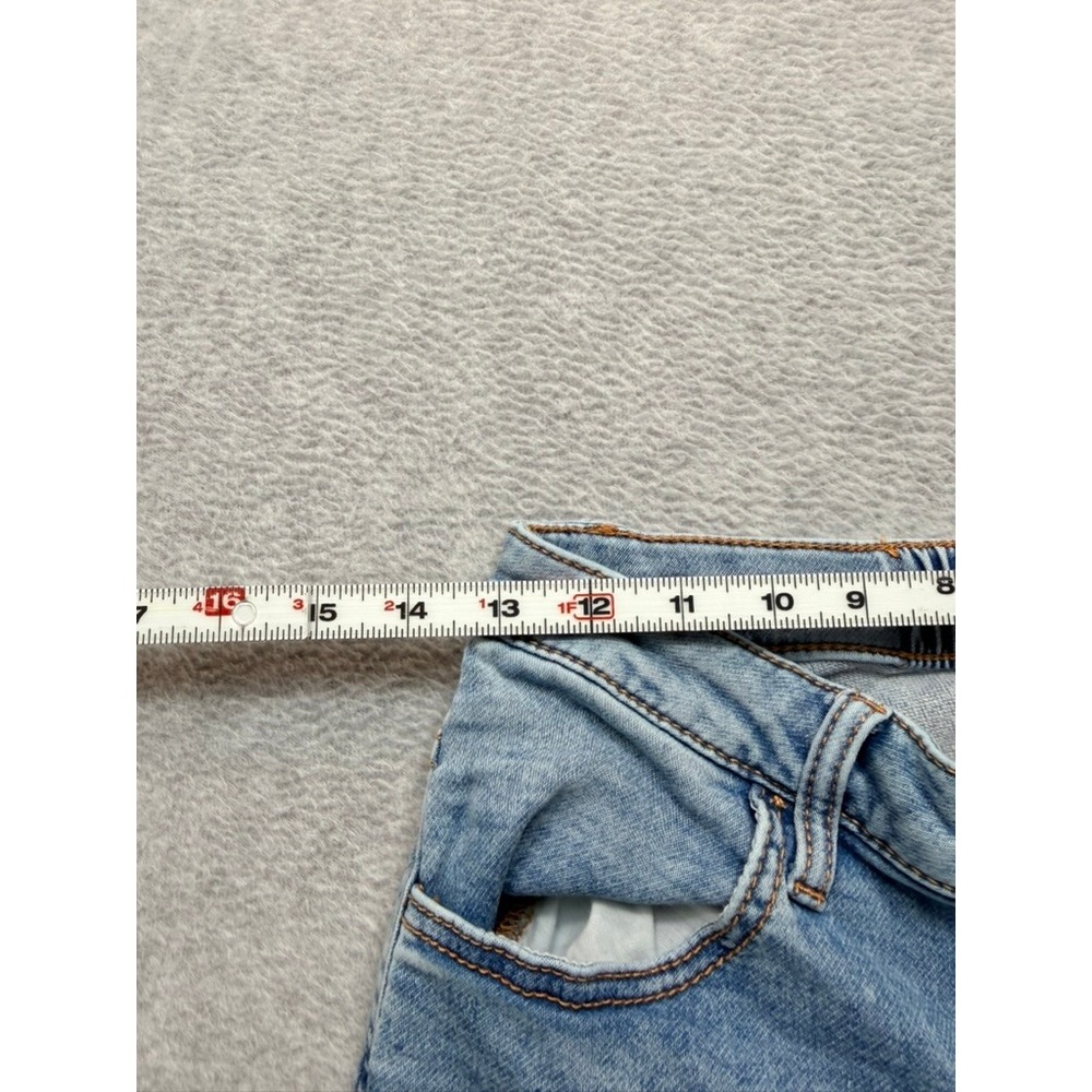 Love Friends Light Wash Bow Cargo Jeans Women Wide Leg Coquette Streetwear Denim - Picture 7 of 11
